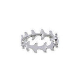 Whale Tail Sterling Silver Ring TR971 - DiveSilver Jewelry